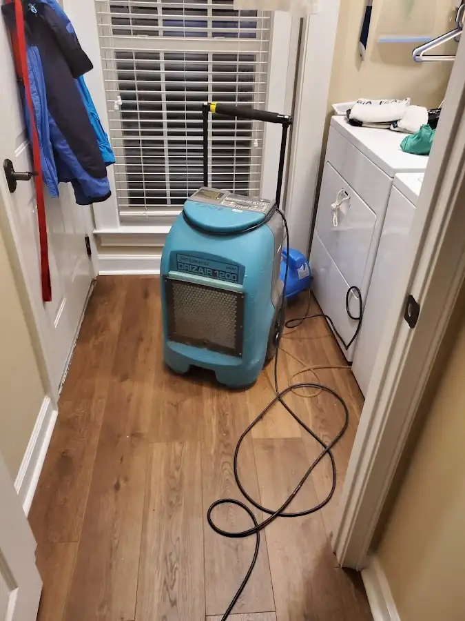 Commercial dehumidifier deployed for Flood Damage Cleanup in Candler-McAfee